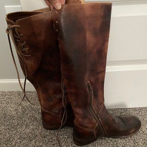 Knee-High Bed Stu Genuine Leather Boots